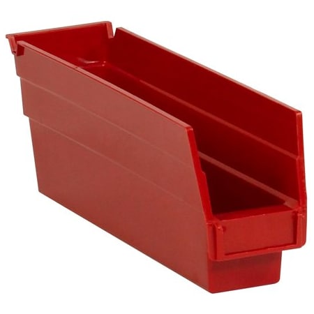 Bsc Preferred 11 5/8 x 2 3/4 x 4'' Red Plastic Shelf Bin Boxes, 36PK BUY00013881